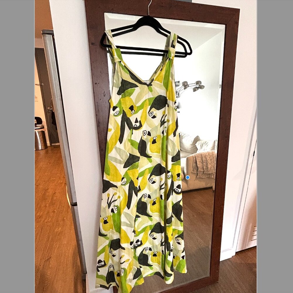 Unique tropical cotton flowy maxi - from Nice, France sz s/m